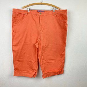 Gloria Vanderbilt Amanda Cuff Capri 24W Tangerine